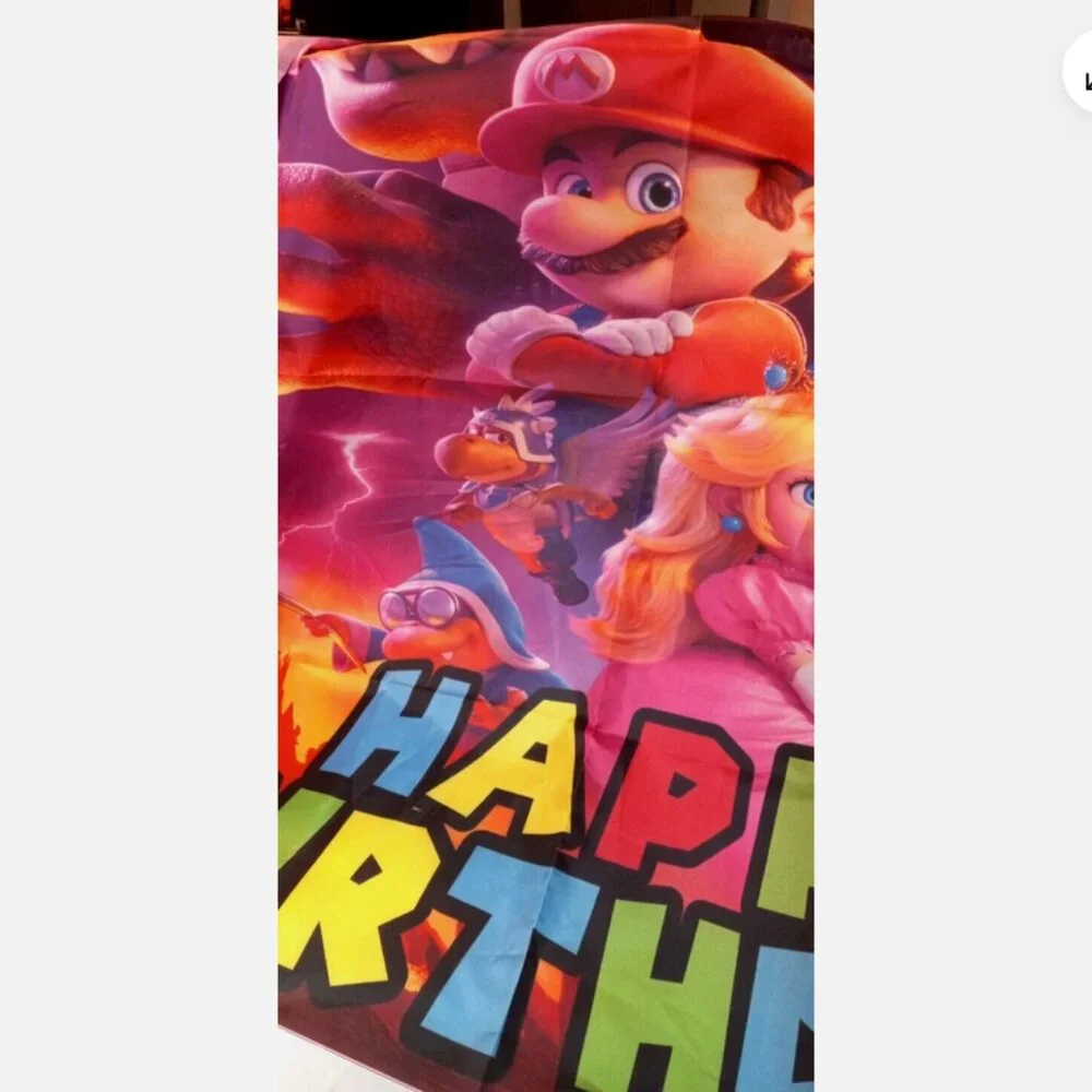 Super Mario Bros Birthday Banner 58